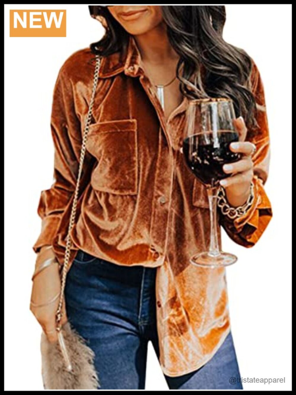 Women's Velvet Button Down Shirt Jacket Long Sleeve Retro Blouse Tunic